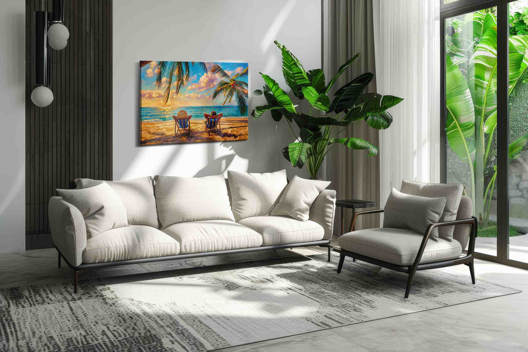 Sunset Serenity Escape - Summer, Summer Wall Art, Seasonal Canvas Print, Bright Decor
