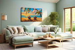 Sunset Serenity Escape summer canvas print, hanging on wall