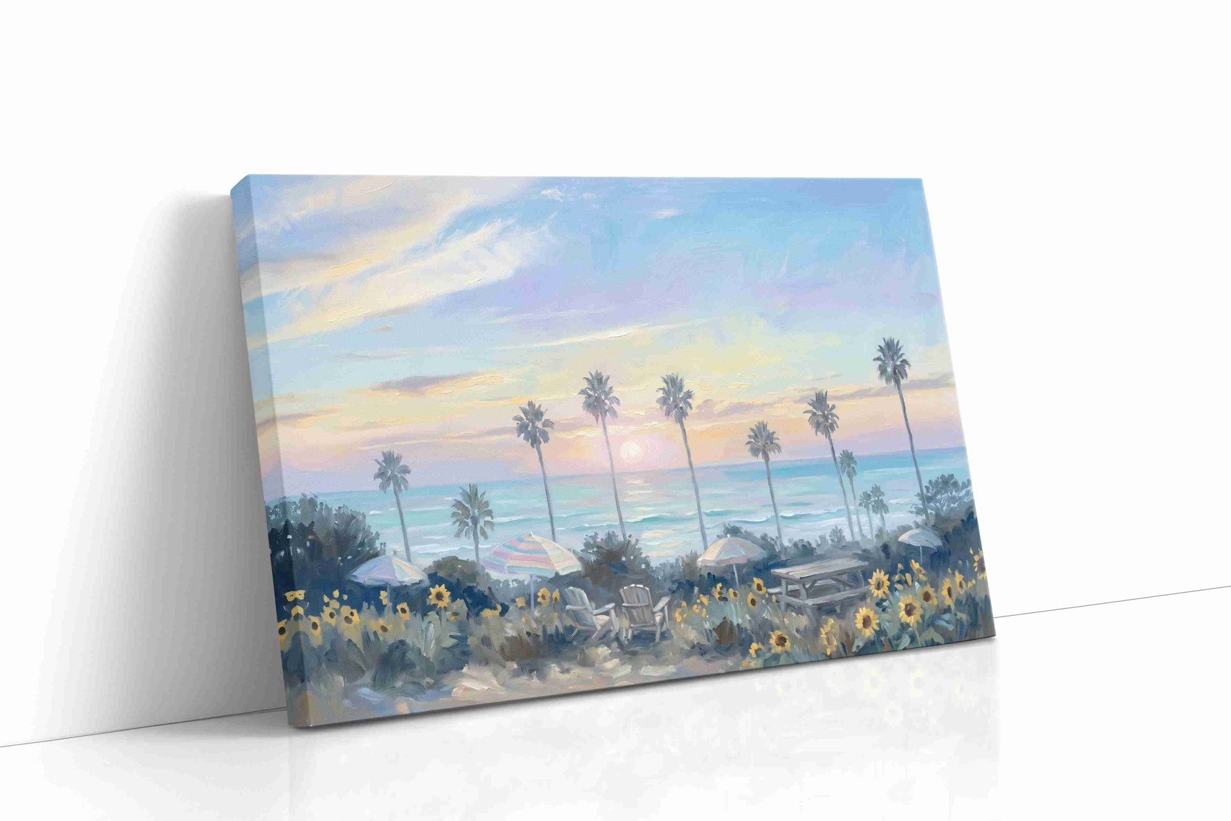Sunset Serenity by the Sea beach canvas print, gallery-wrapped, ready to hang
