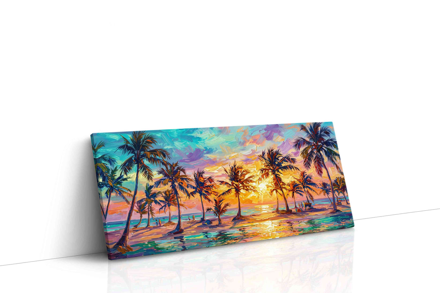 Tropical Radiance summer canvas print, gallery-wrapped, ready to hang