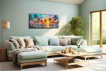 Tropical Radiance summer canvas print, hanging on wall