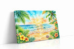 Tropical Sunrise Serenade beach canvas print gallery-wrapped landscape canvas studio shot