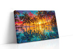 Tropical Sunset Reverie summer canvas print gallery-wrapped landscape canvas studio shot