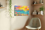 Vibrant Seaside Reverie - Beach Wall Art, Coastal Canvas Print, Tropical Decor