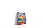 Vibrant Sunset Symphony II beach canvas print gallery-wrapped portrait canvas studio shot