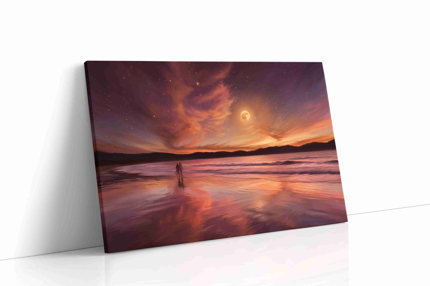 Whispers of the Celestial Shore beach canvas print, gallery-wrapped, ready to hang