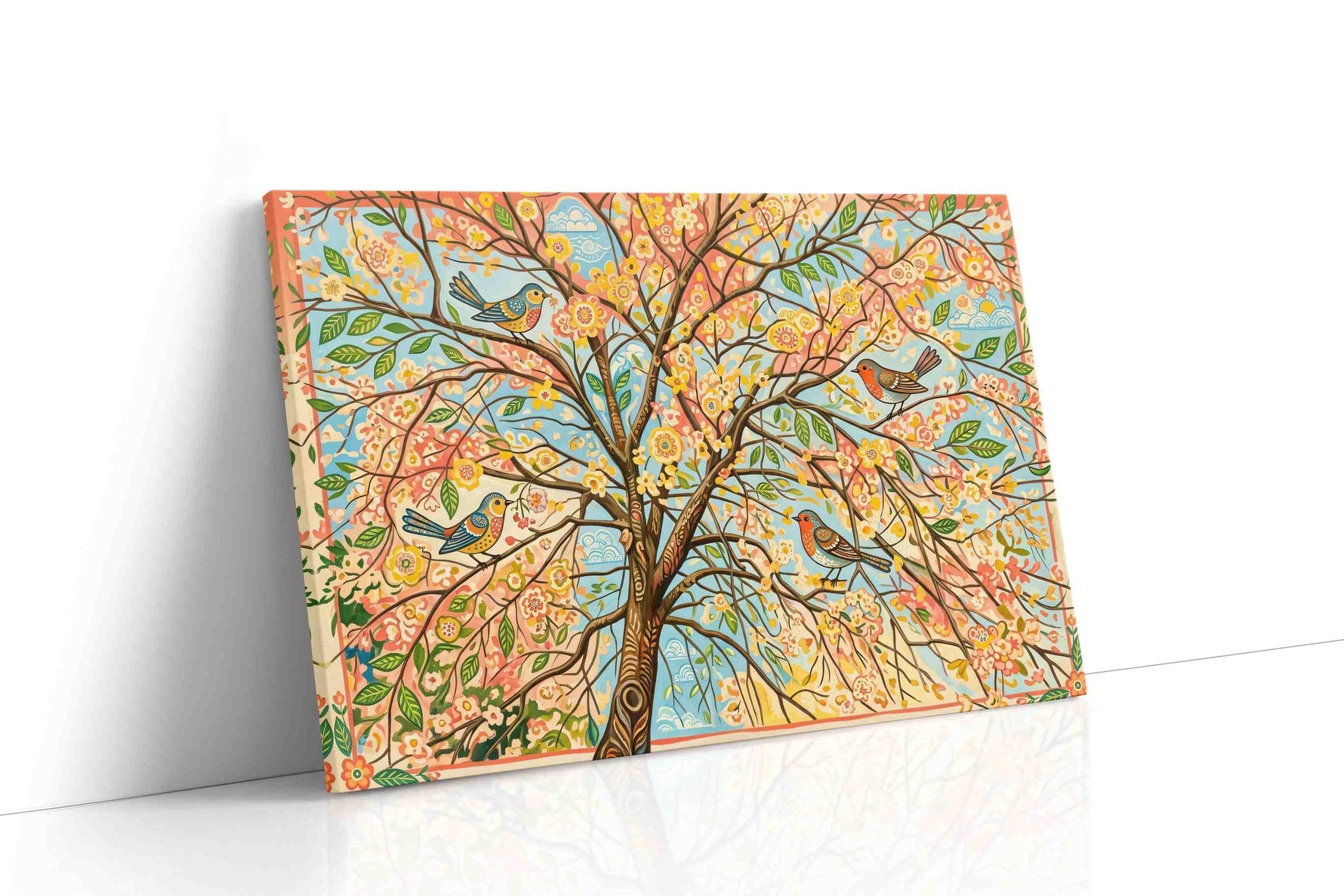 Whispers of Blossoms and Birds spring canvas print gallery-wrapped landscape canvas studio shot