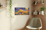 Celestial Prosperity Stream fortune canvas print, hanging on wall — view 3