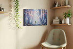 Enchanted Forest Awakening nature canvas print, displayed in a living room