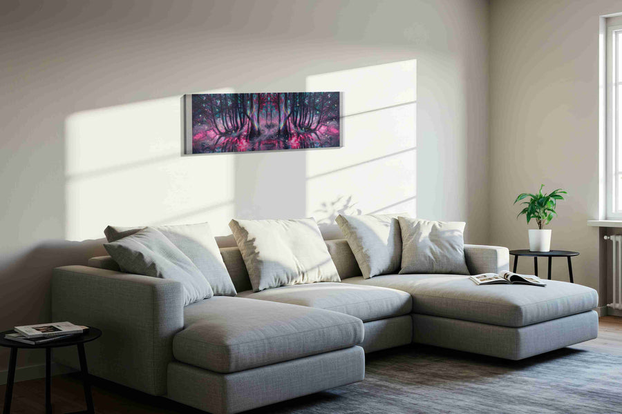 Enchanted Forest's Luminous Dream fantasy canvas print, gallery-wrapped, ready to hang — view 3