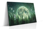 Enchanted Moonlight Forest - Fantasy Wall Art, Magical Canvas Print, Mythical Art