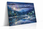 Enchanted Moonlit Sanctuary - Fantasy Wall Art, Magical Canvas Print, Mythical Art
