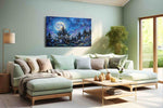 Enchanted Night Symphony fantasy canvas print, hanging on wall
