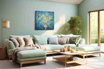 Golden Dreams Ascend fortune canvas print, hanging on wall
