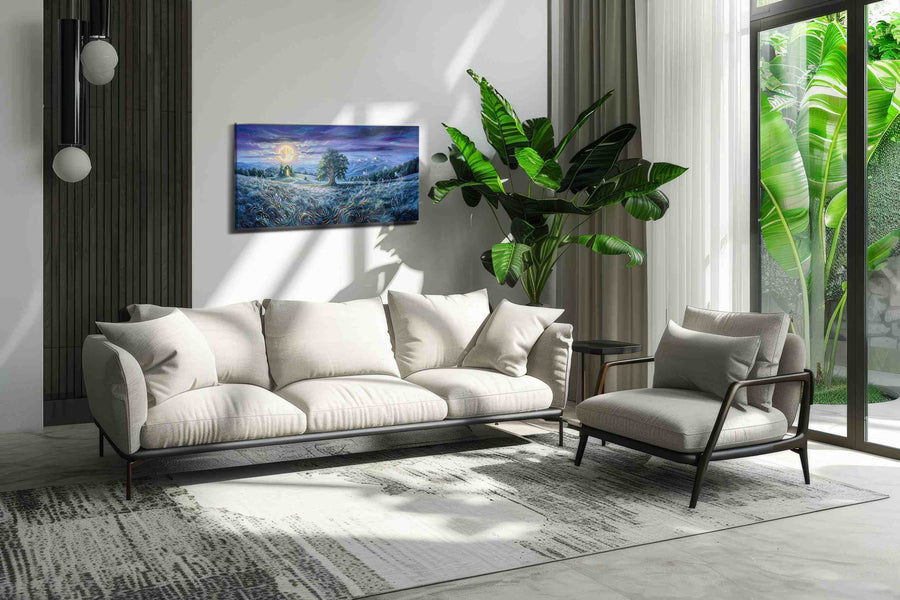 Luminous Gateway to Dreams fantasy canvas print, on wall, lifestyle preview