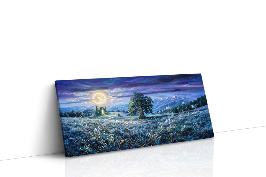 Luminous Gateway to Dreams fantasy canvas print gallery-wrapped landscape canvas studio shot