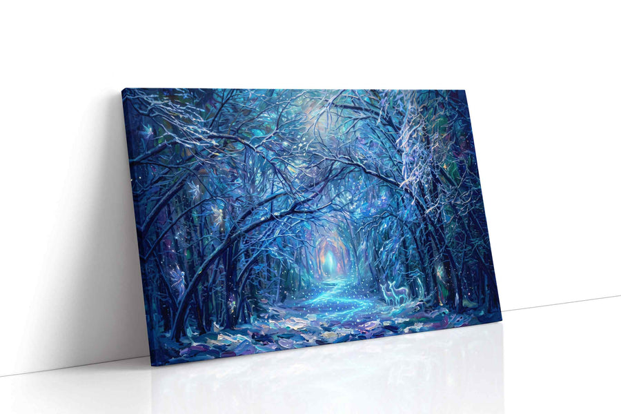 Mystical Frosted Pathway fantasy canvas print gallery-wrapped landscape canvas studio shot