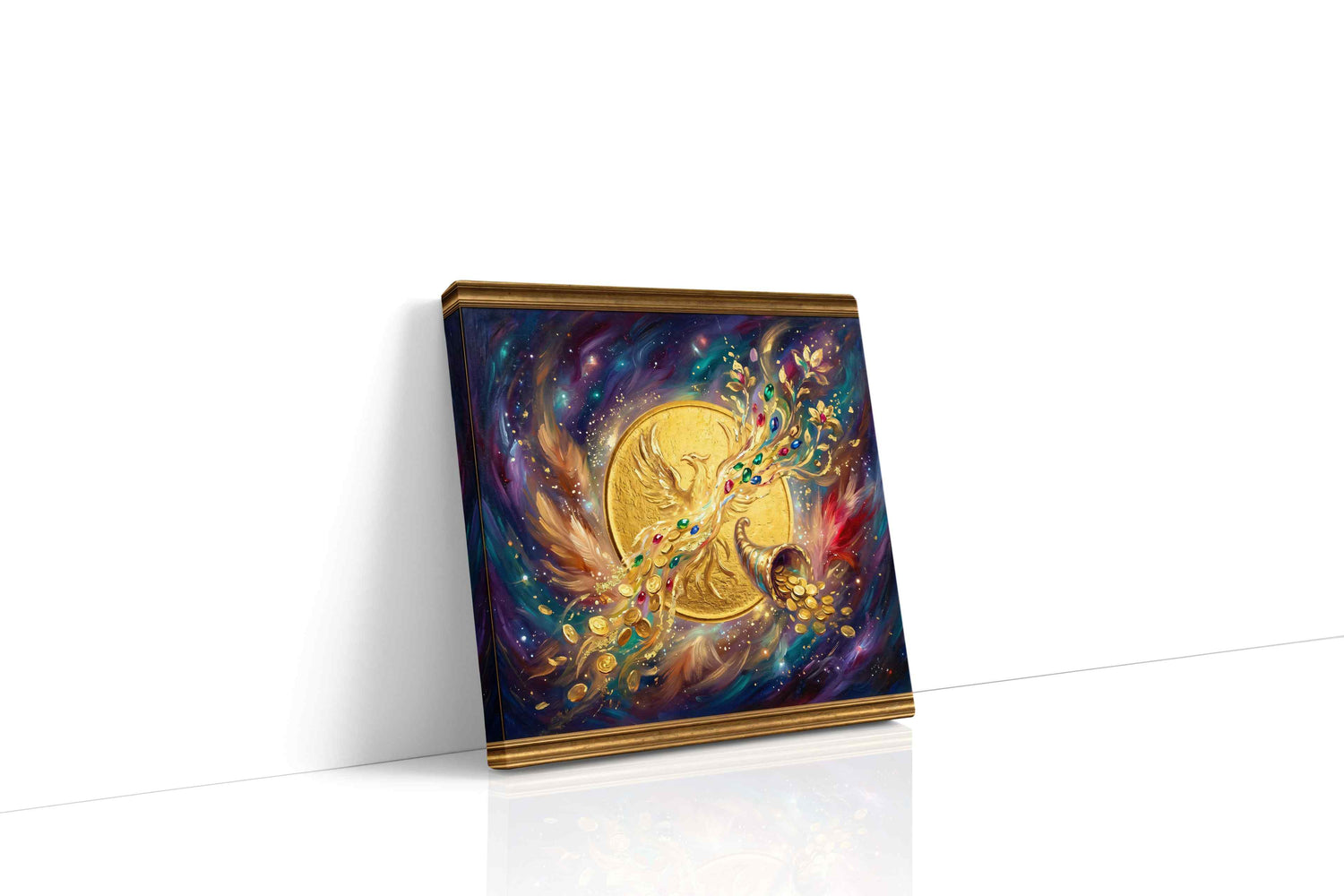 Phoenix's Prosperous Flight fortune canvas print, gallery-wrapped, ready to hang