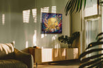 Phoenix's Prosperous Flight fortune canvas print, hanging on wall