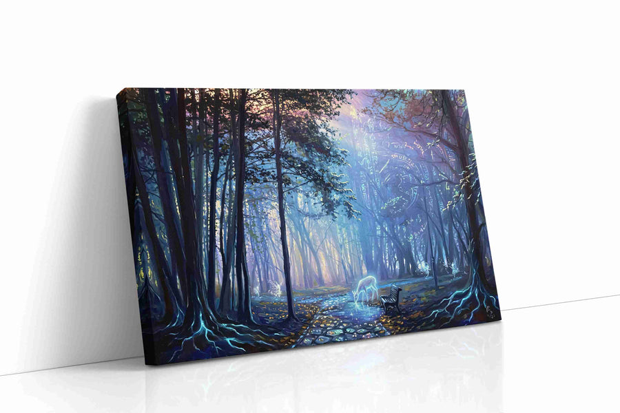 Realm of Enchanted Twilight fantasy canvas print gallery-wrapped landscape canvas studio shot