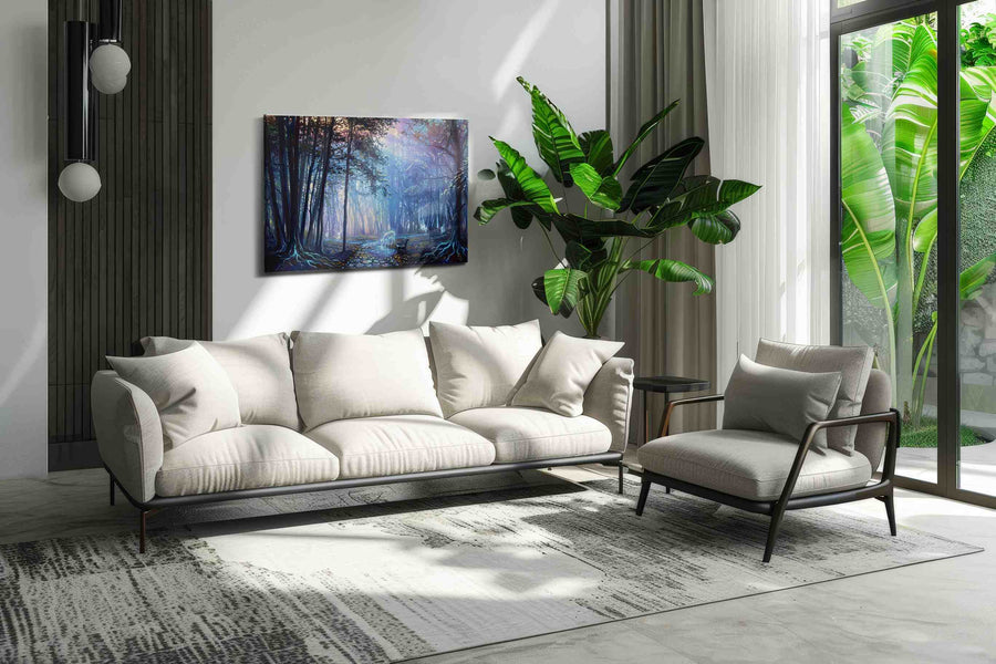 Realm of Enchanted Twilight - Fantasy Wall Art, Magical Canvas Print, Mythical Art
