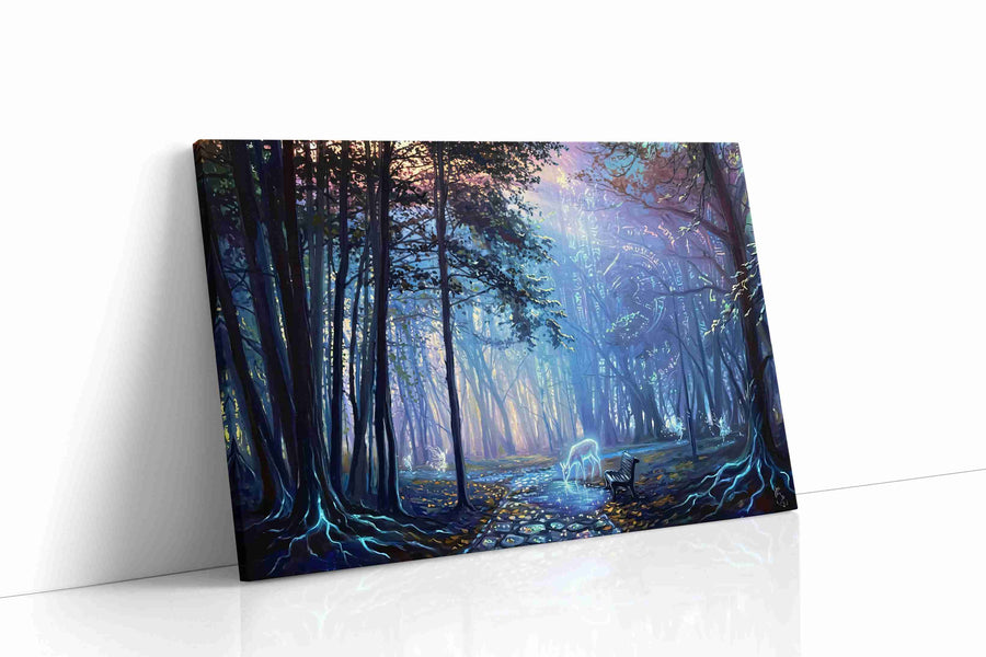 Realm of Enchanted Twilight fantasy canvas print, gallery-wrapped, ready to hang