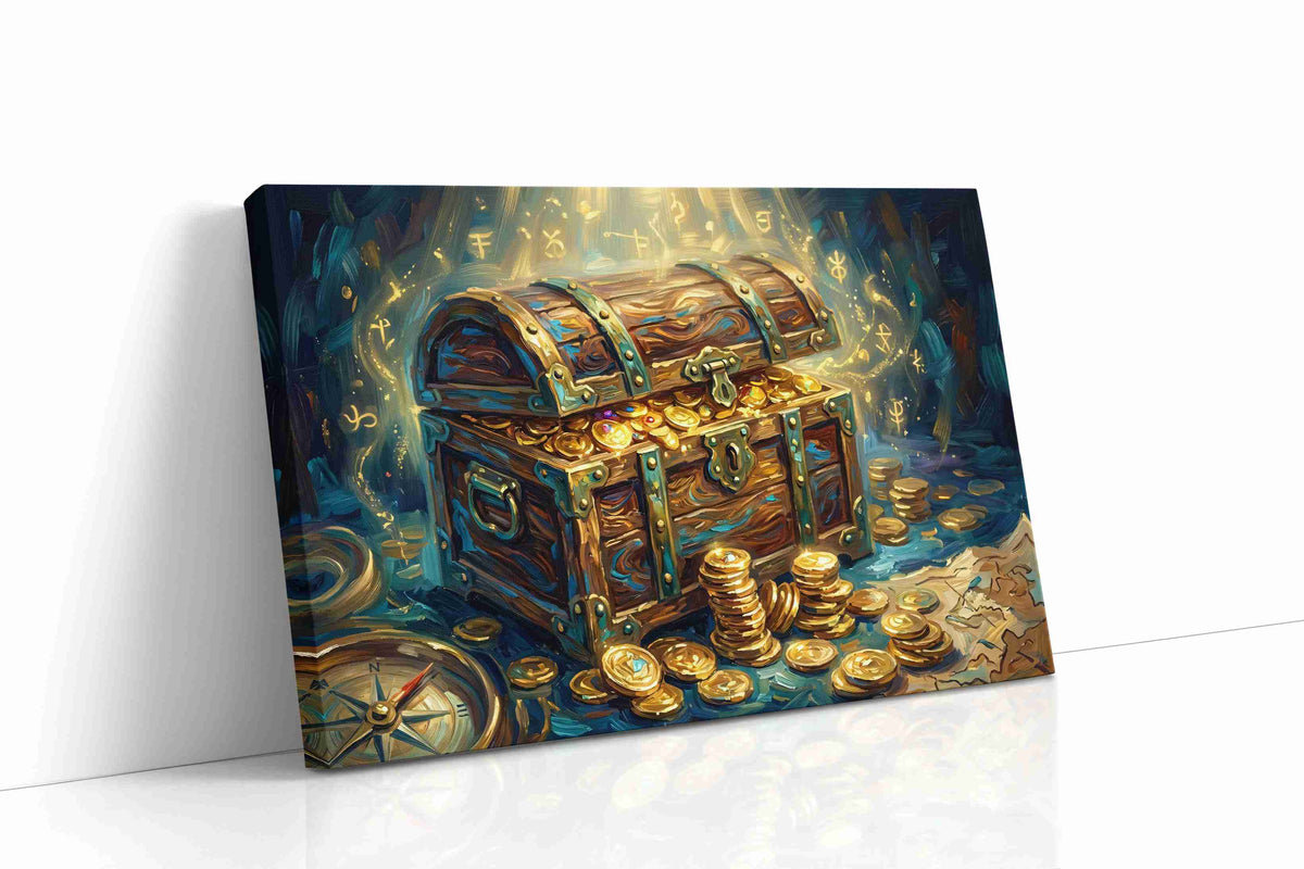 Treasure's Luminous Secret fortune canvas print, gallery-wrapped, ready to hang