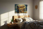 Treasure's Luminous Secret fortune canvas print, displayed in a bedroom