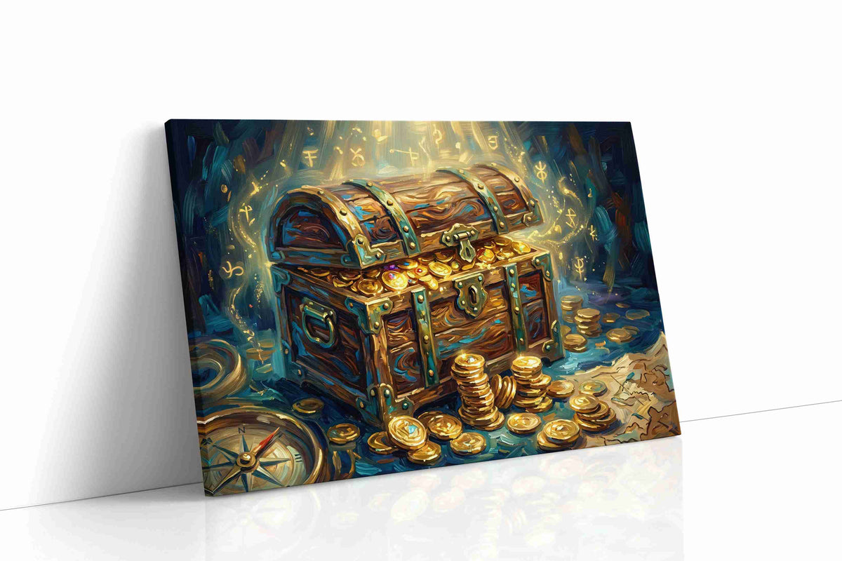 Treasure's Luminous Secret fortune canvas print gallery-wrapped landscape canvas studio shot