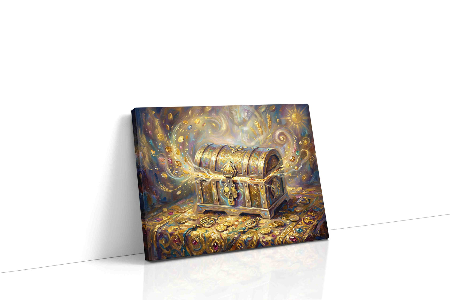 Treasure's Radiant Secret fortune canvas print, gallery-wrapped, ready to hang