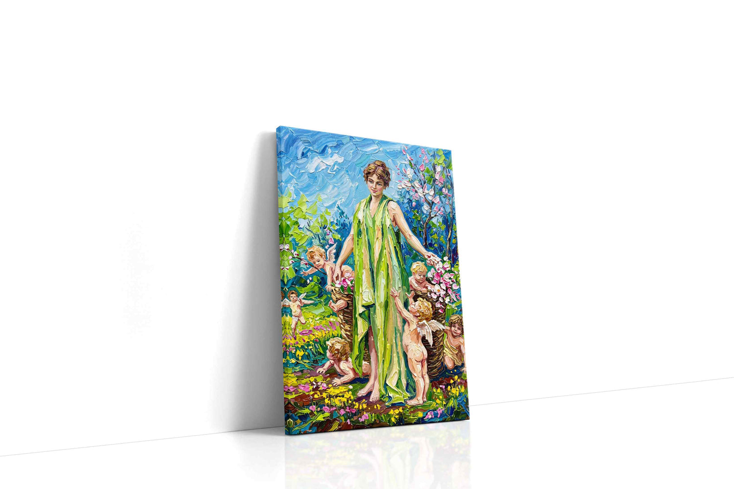 Whimsical Spring Awakening spring canvas print, gallery-wrapped, ready to hang