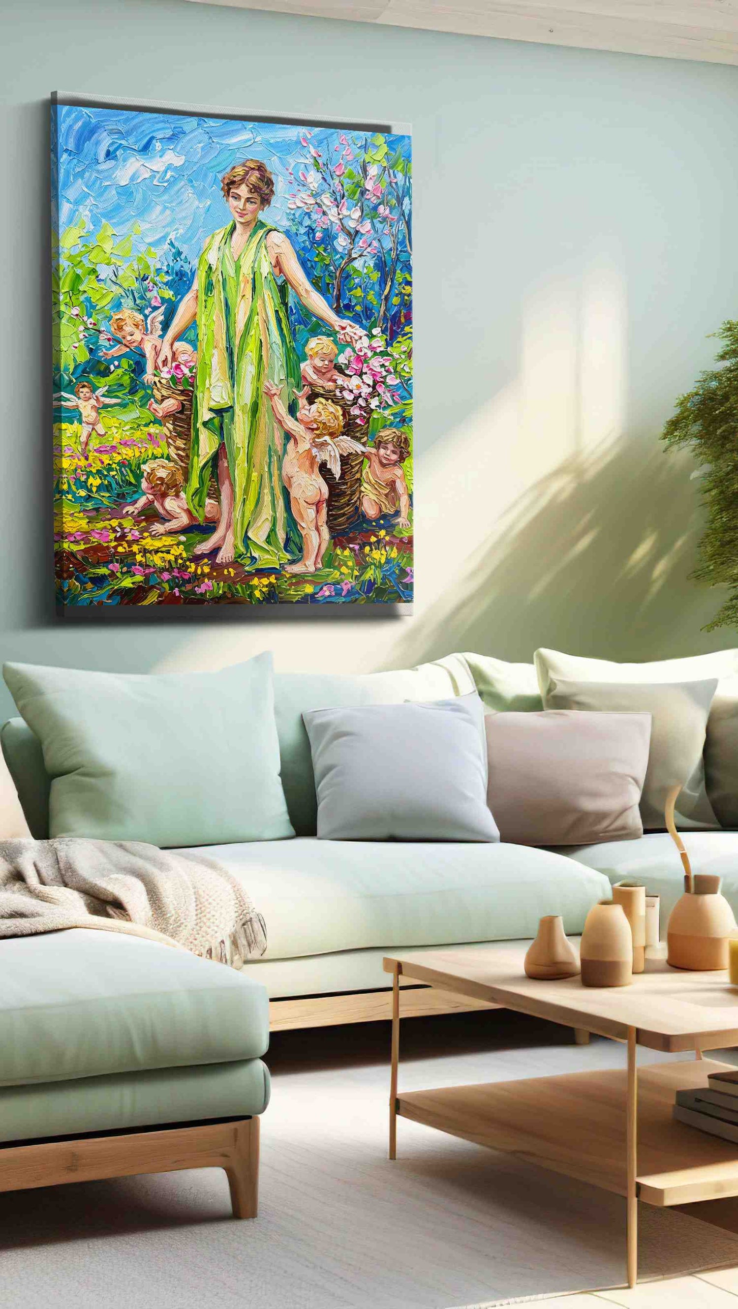 Whimsical Spring Awakening - Spring, Spring Wall Art, Seasonal Canvas Print, Fresh Decor