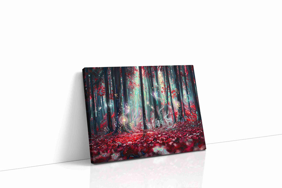 Whispers of Enchanted Woods fantasy canvas print, gallery-wrapped, ready to hang
