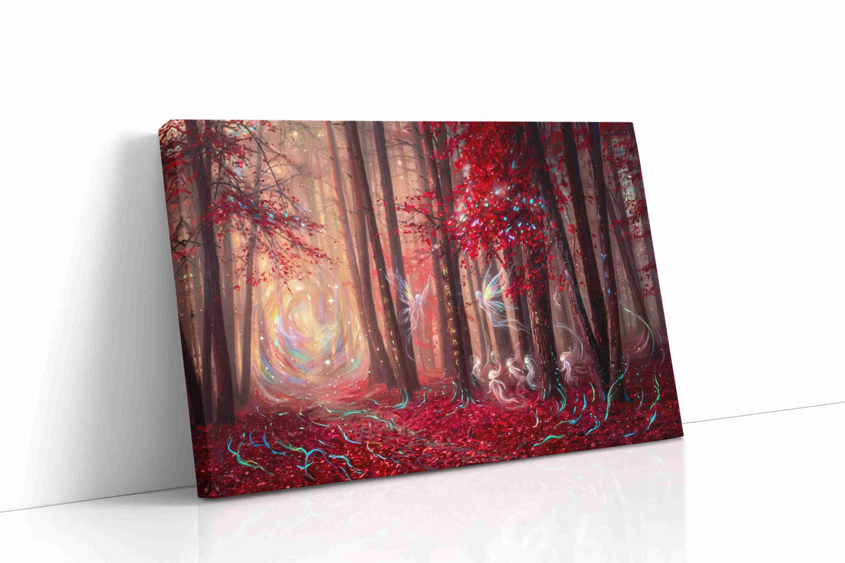 Whispers of the Enchanted Forest landscape canvas print, gallery-wrapped, ready to hang