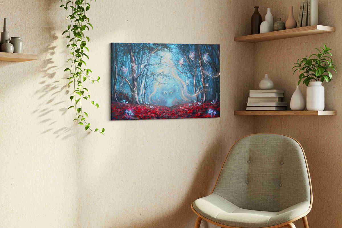 Whispers of the Enchanted Forest II nature canvas print, hanging on wall