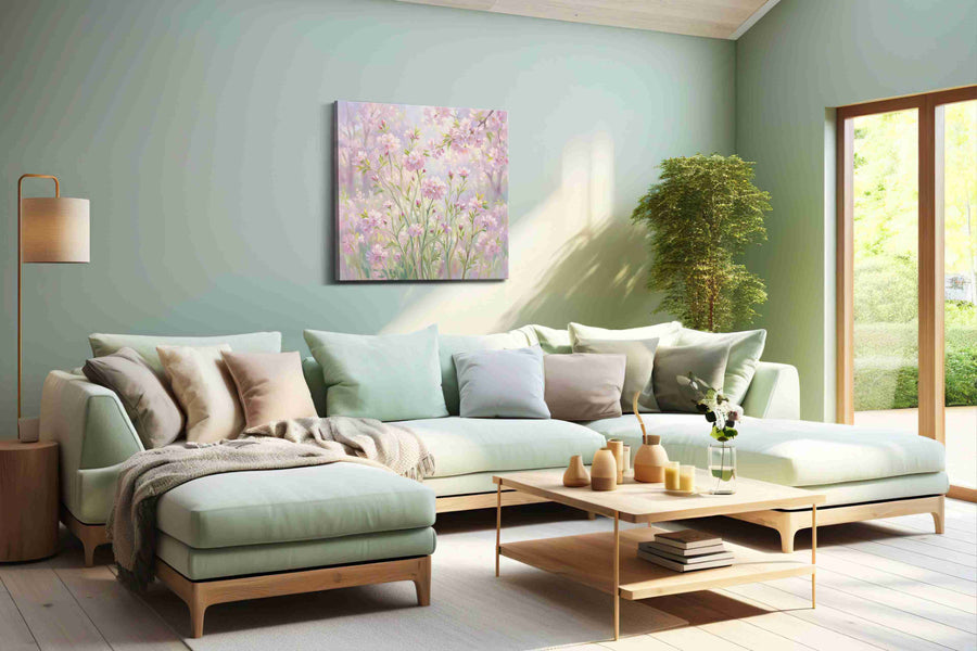 Spring's Whispering Blooms spring canvas print, hanging on wall