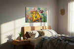 Echoes of Prosperity fortune canvas print, displayed in a bedroom