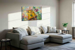 Echoes of Prosperity fortune canvas print, displayed in a living room