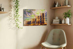 Flourishing Wealth fortune canvas print in a living room scene