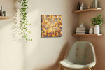 Golden Cascade of Fortune fortune canvas print, displayed in a living room