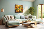 Golden Fortune Reverie fortune canvas print, hanging on wall