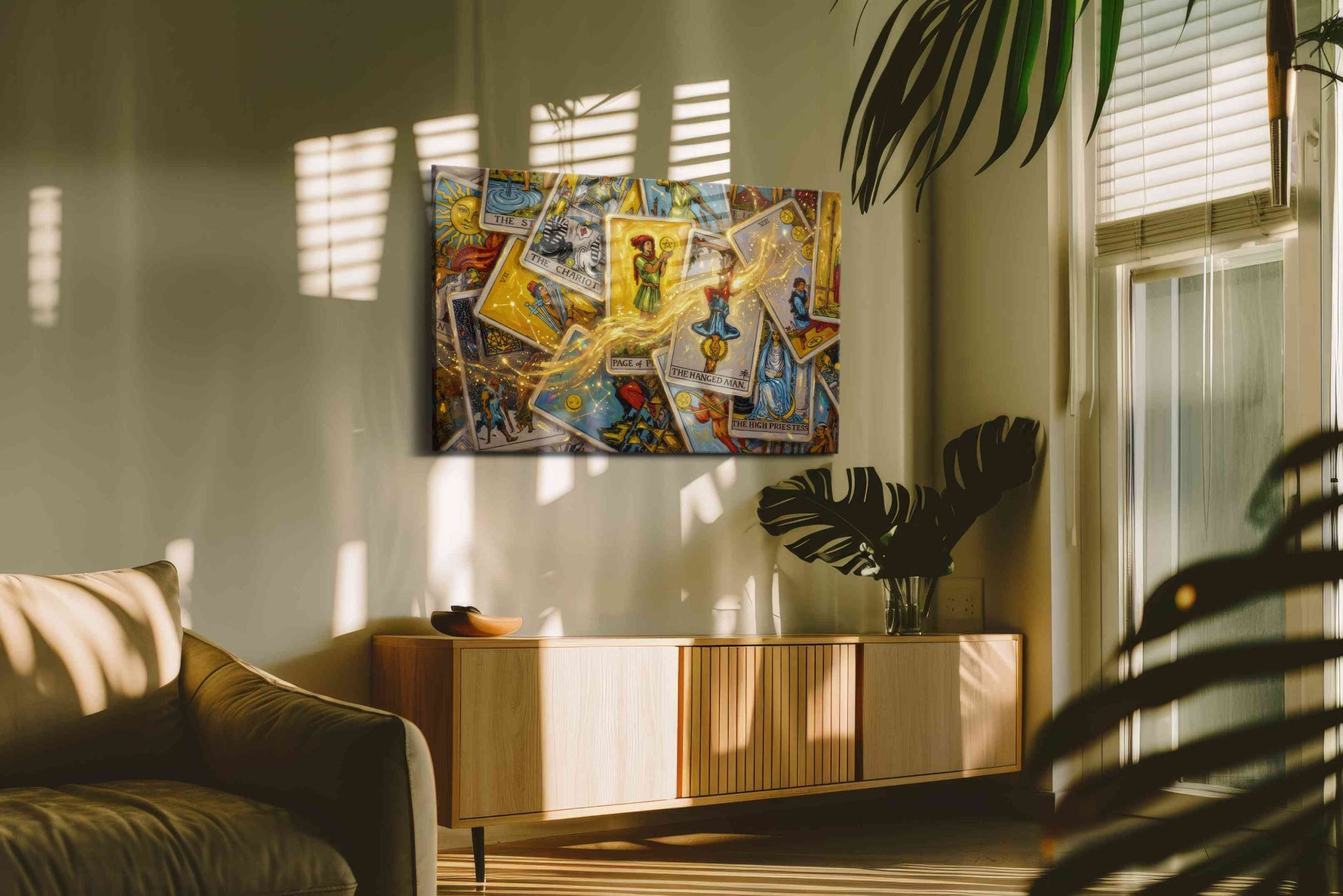 Mystical Deck of Destiny fortune canvas print, on wall, lifestyle preview
