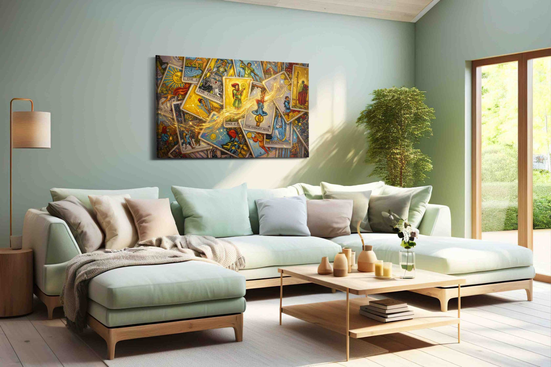Mystical Deck of Destiny - Feng Shui Wall Art, Prosperity Canvas Print, Good Luck Decor