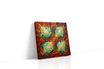Symbols of Prosperity fortune canvas print gallery-wrapped square canvas studio shot