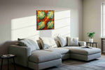 Symbols of Prosperity fortune canvas print, displayed in a living room
