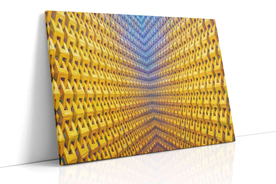 Infinite Illusions geometric canvas print, gallery-wrapped, ready to hang
