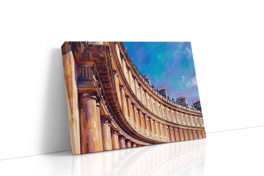 Curved Elegance of Bath geometric canvas print gallery-wrapped landscape canvas studio shot