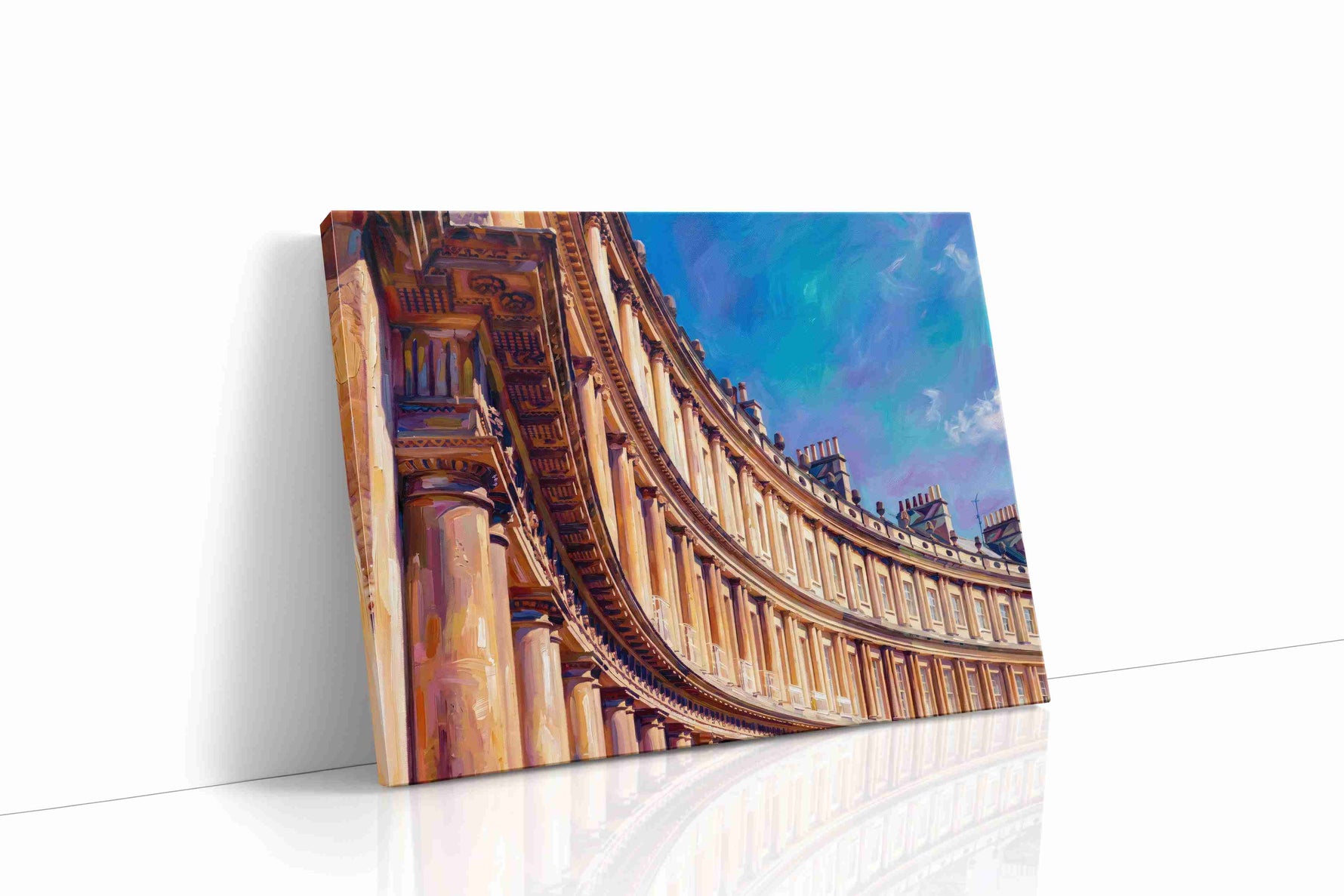 Curved Elegance of Bath geometric canvas print, gallery-wrapped, ready to hang