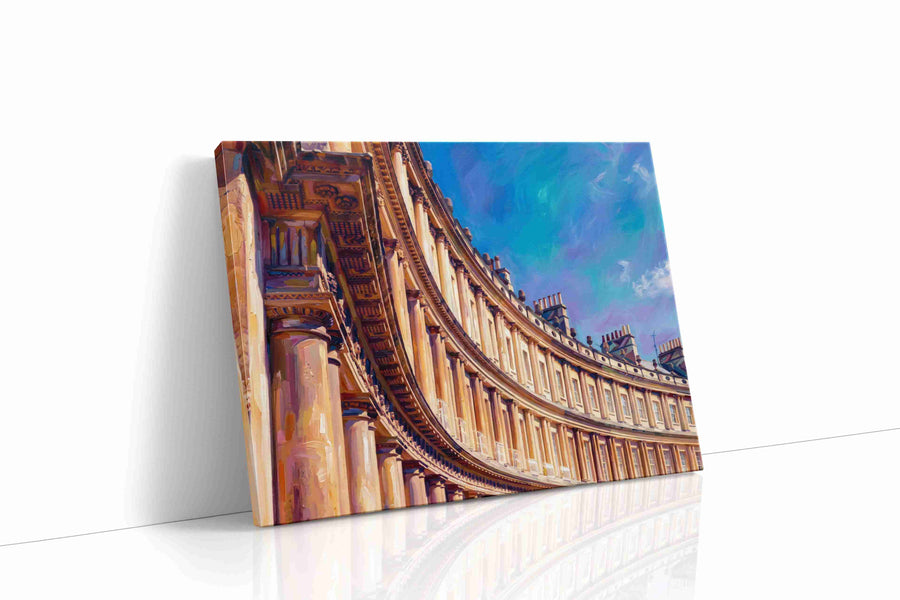 Curved Elegance of Bath geometric canvas print, gallery-wrapped, ready to hang