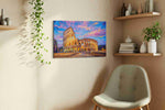Eternal Dusk at the Colosseum urban canvas print, hanging on wall — view 2